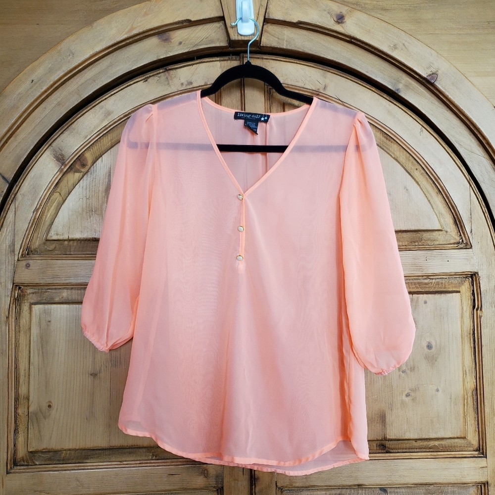 Living Doll Sheer Blouse Size M